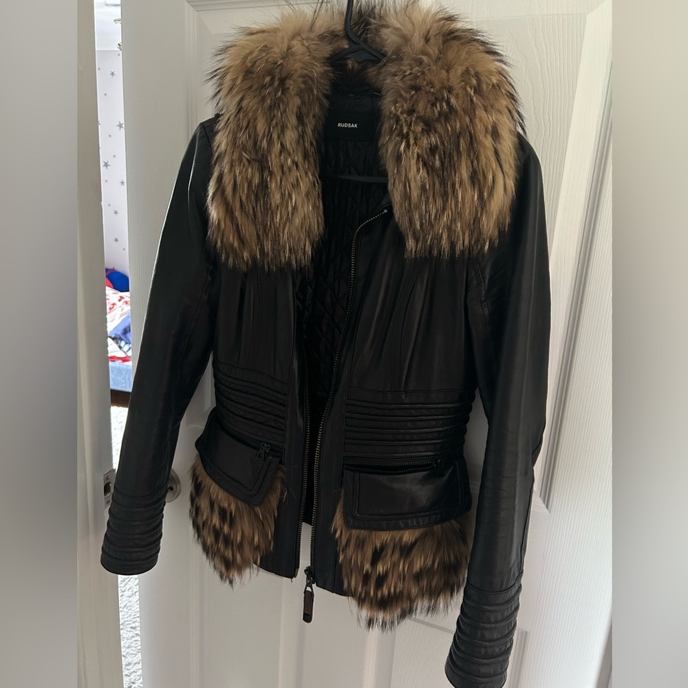 Rudsak, leather and fur jacket (purchased from browns in Montreal)